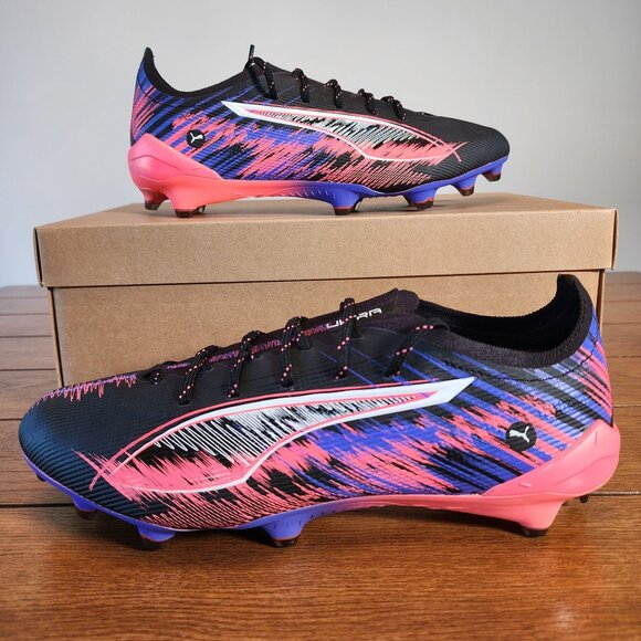 Puma Ultra 5 Ultimate Formula 1 Soccer Cleats Mens Size 8.5 Blk/Purple New $230 - Picture 1 of 9